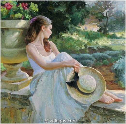 Владимир Волегов девушка у фонтана