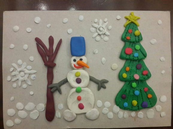 Лепка на новогоднюю тему