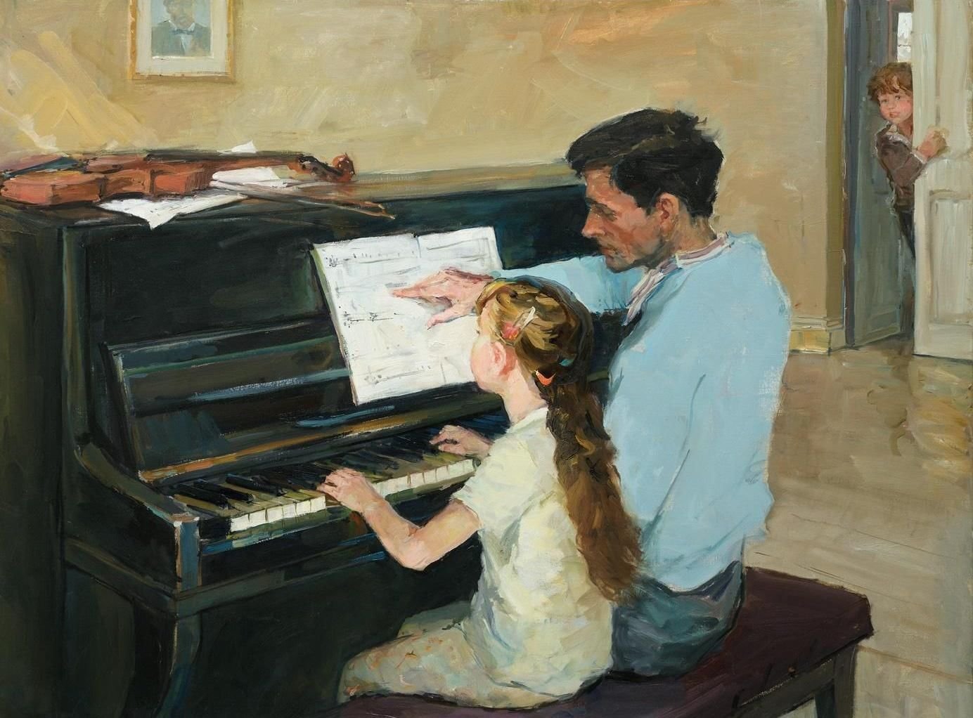 Картина пианистка Шопен