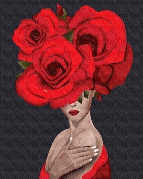 Девушка весной со спины