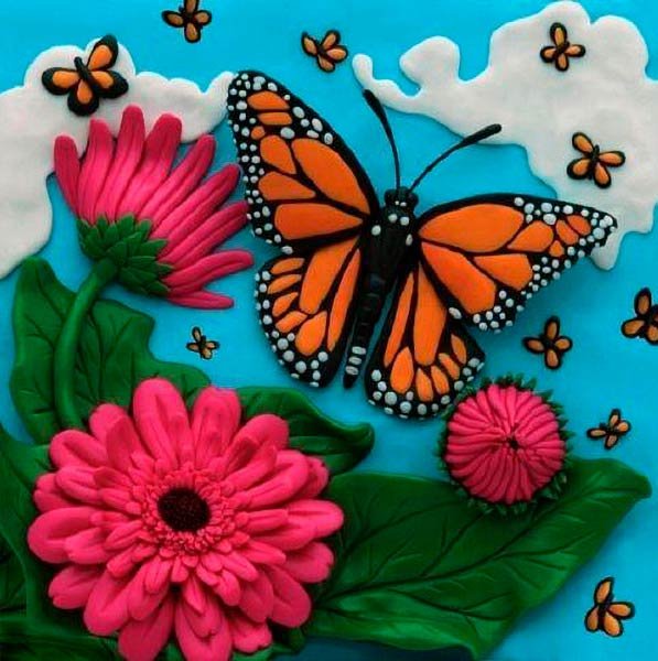 Пластилинография цветы