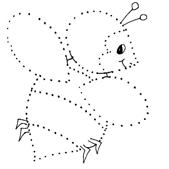 Насекомые по точкам для дошкольников