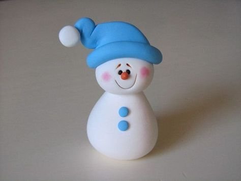 Снеговик из пластилина для детей картина (48 фото)