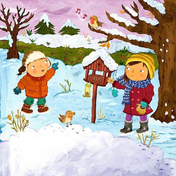 Зимний сюжет детский сад