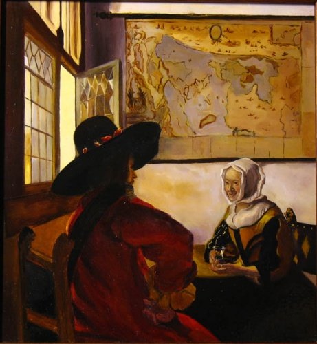 Ян Вермеер солдат и смеющаяся девушка