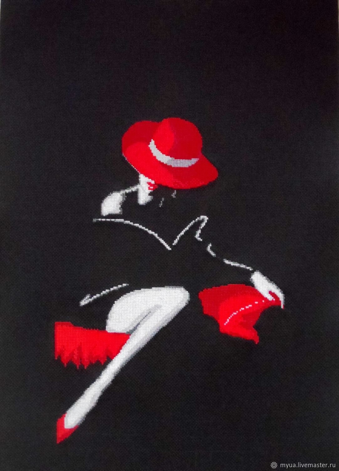 Картина женщина в шляпе