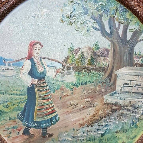 Девушка с коромыслом картина