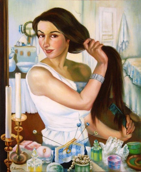 Зинаида Серебрякова автопортрет перед зеркалом