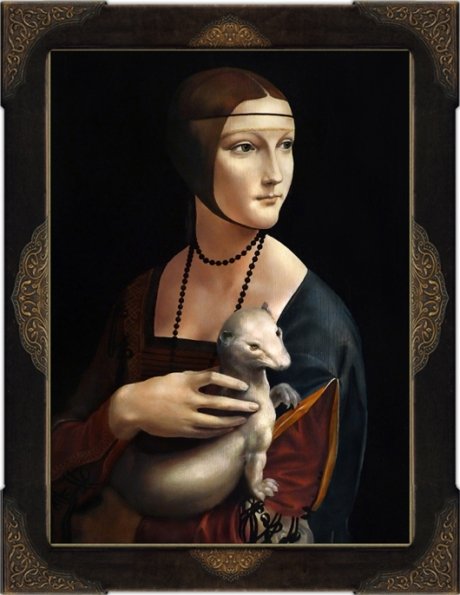 Леонардо да Винчи дама с горностаем оригинал