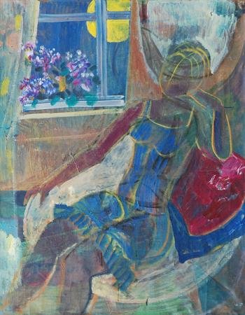 Девушка в голубом картина касим девлеткильдеев (49 фото)