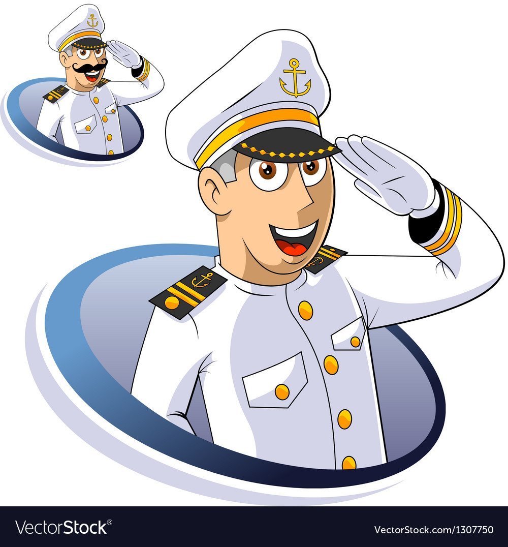 Капитан на белом фоне