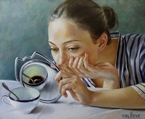 Окно дождь живопись