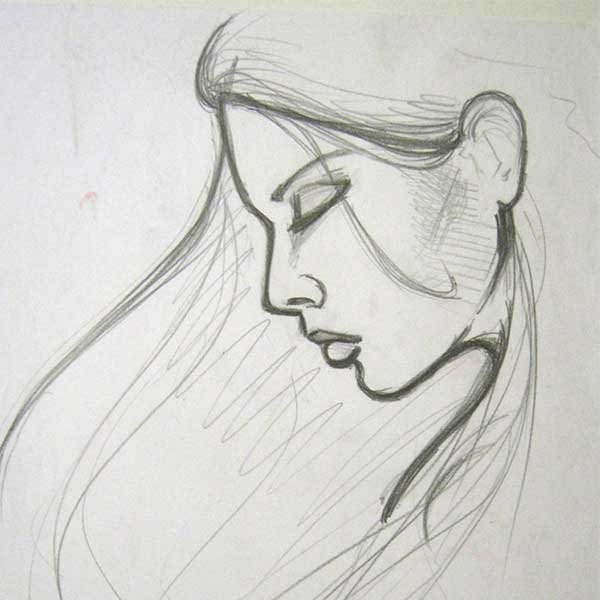 Рисунок плачущей девушки