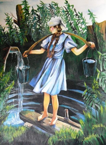 Девочка с коромыслом