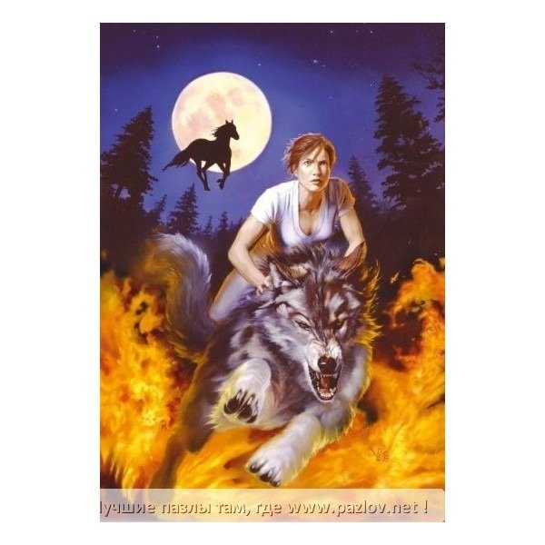 Девочка верхом на волке