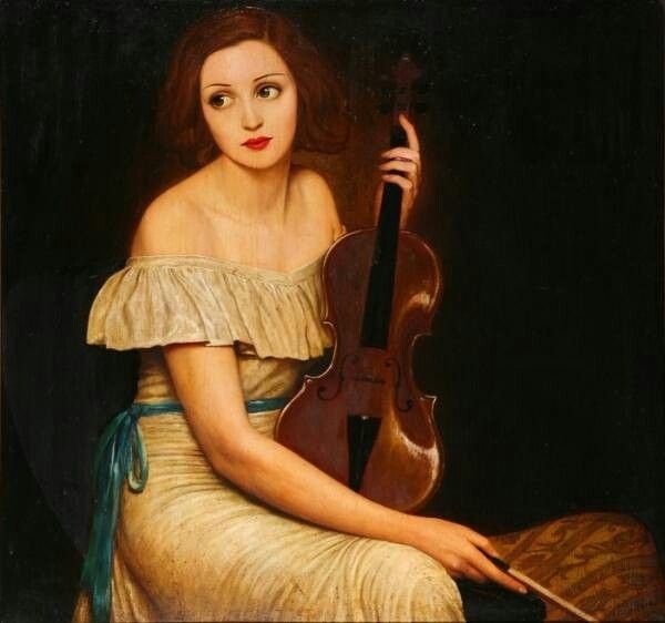 Девушка со скрипкой портрет