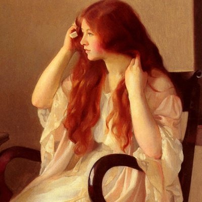 Ренуар Причесывающаяся девушка