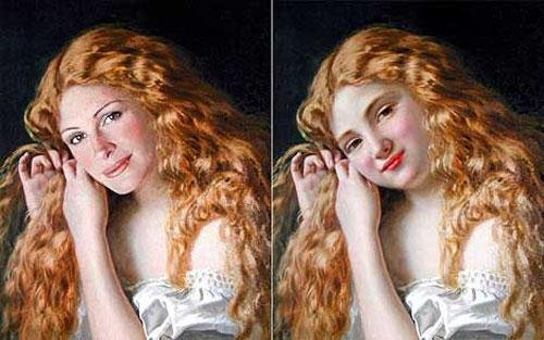 Девушка расчесывает волосы