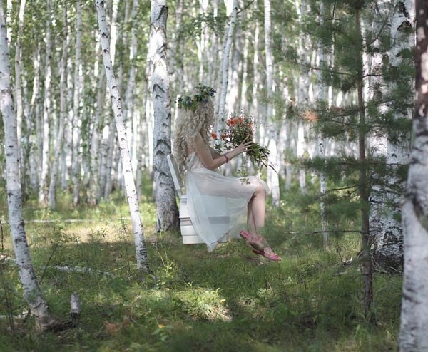 Девушка с березой картина (49 фото)