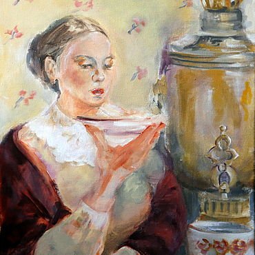 Лучанова Полина живопись чаепитие