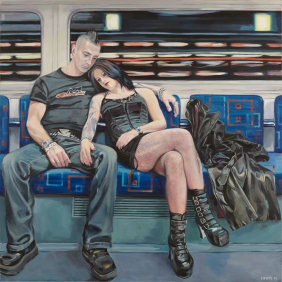 Люди метро художница