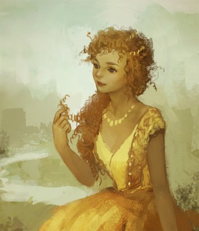 Картина девушка с золотыми волосами (46 фото)