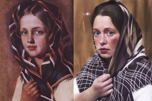 Женский повойник древней Руси