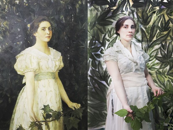 Аленушка и девочка с персиками