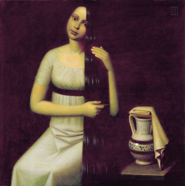 Рапунцель с длинными волосами