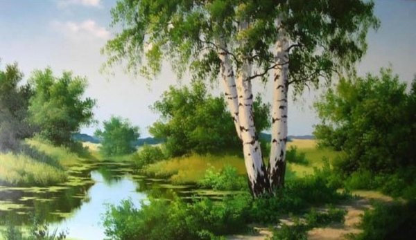 Художник Сергей Курицын Деревенские просторы