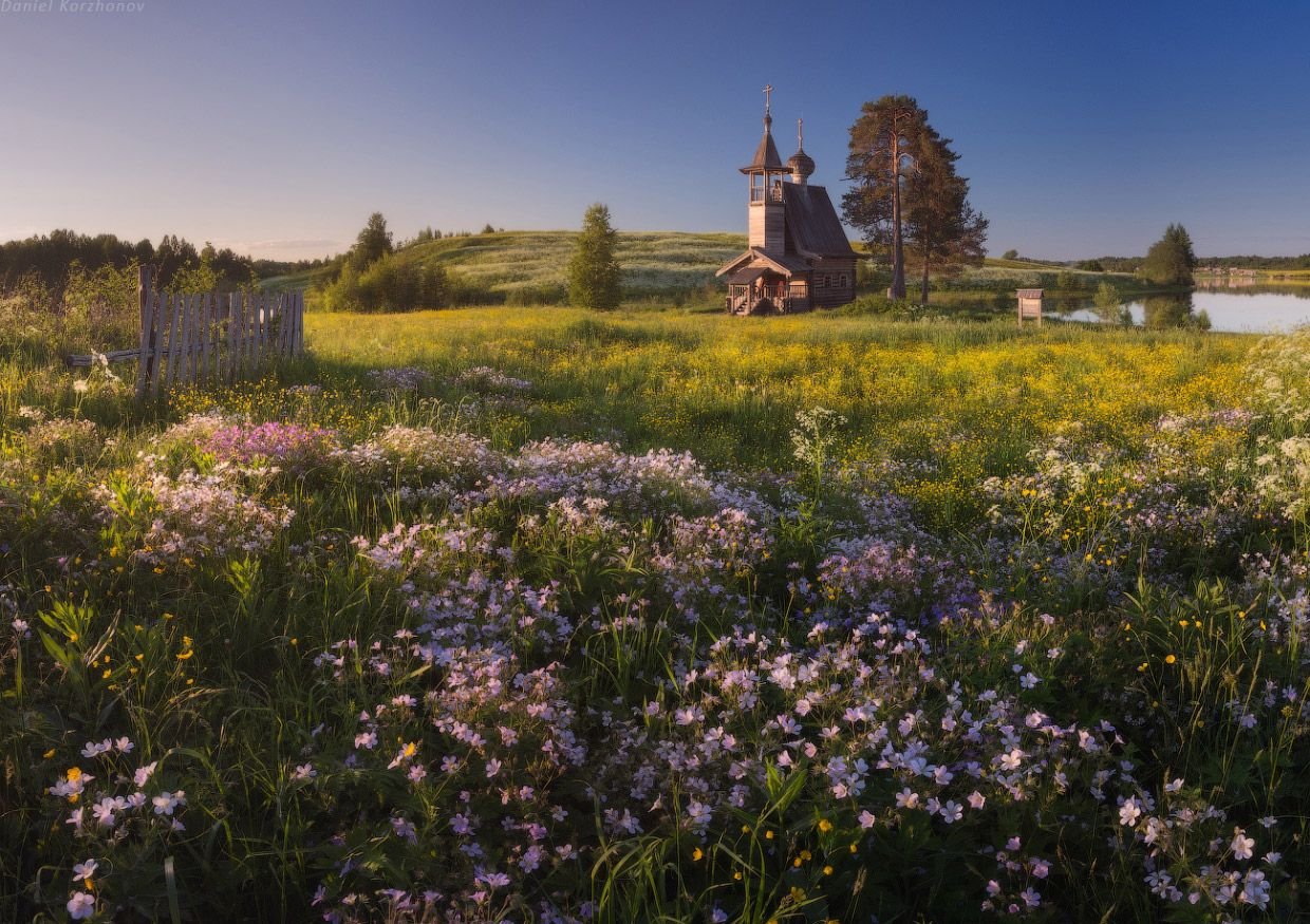 Пейзаж русская деревня фото