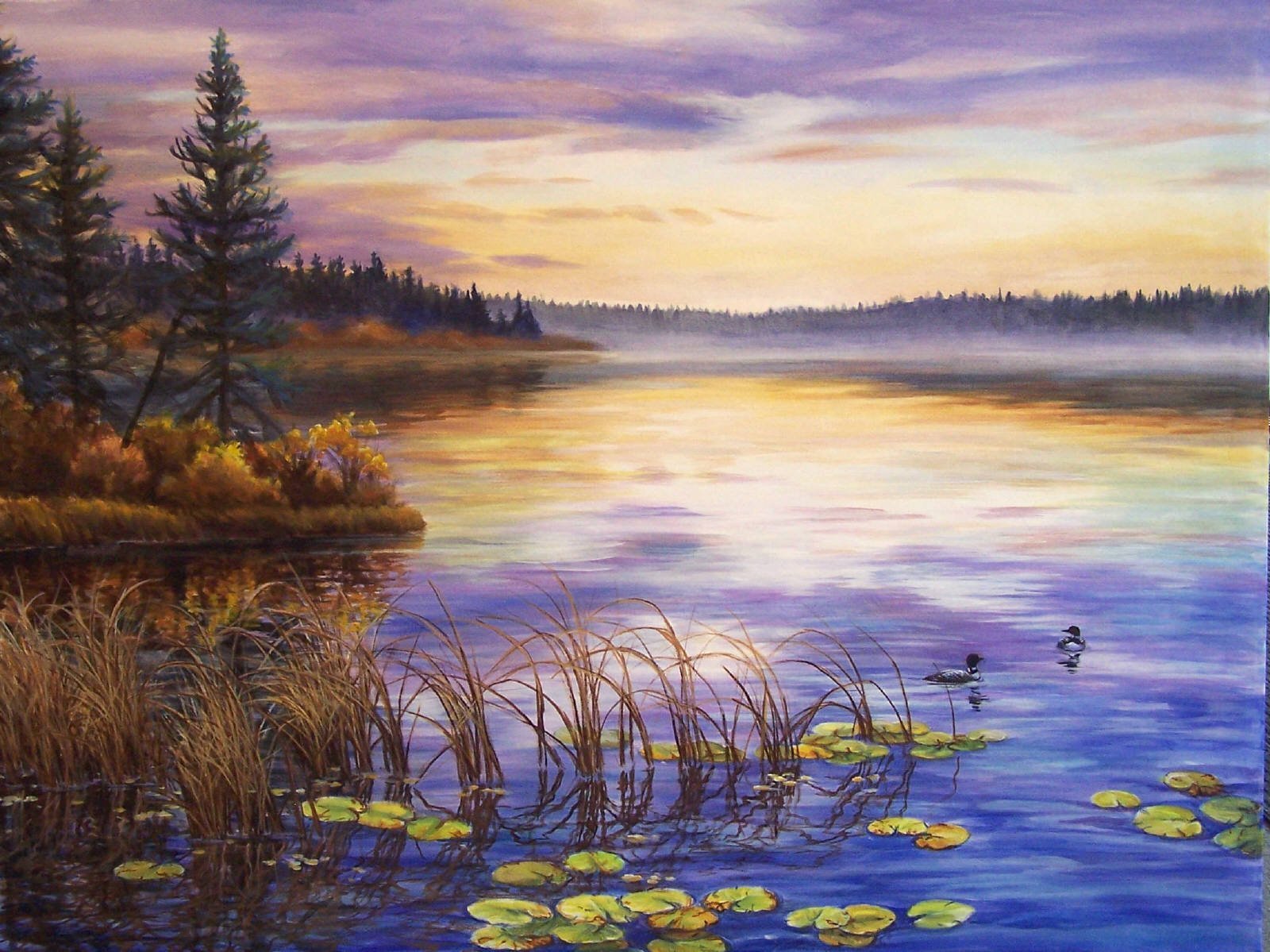 Рисунок красивого озера. Живопись гуашь Мастрюковские озера. Пейзажи для рисования. Пейзаж красками. Пейзаж картина.