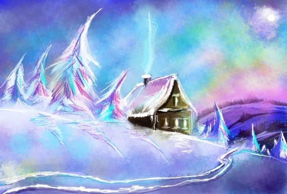 Раскраска пейзаж