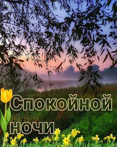 Природа спокойной ночи с пожеланиями