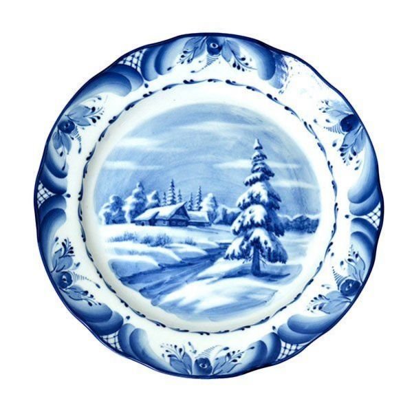 Гжельская роспись пейзаж