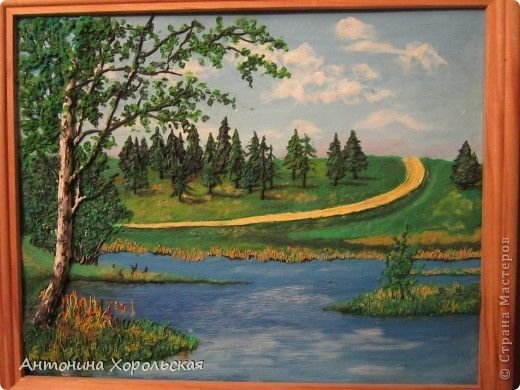 Красивые картины из пластилина природа