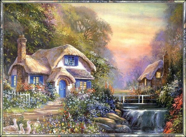 Пейзаж с домиком