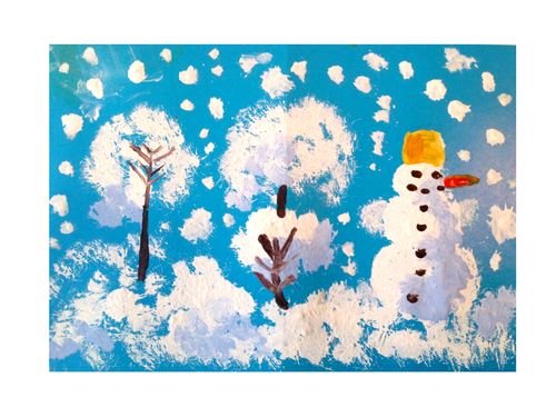 Рисование на зимнюю тему в подготовительной группе