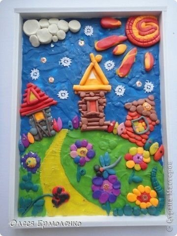 Деревня из пластилина