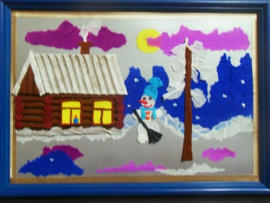 Картины из пластилина пейзаж