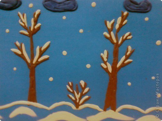 Пластилинография зима в подготовительной группе