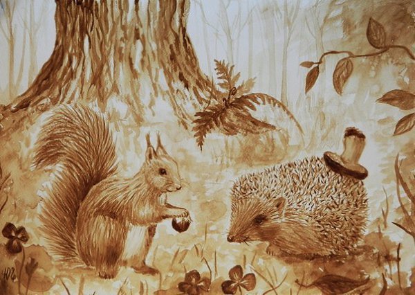 Картины из чая