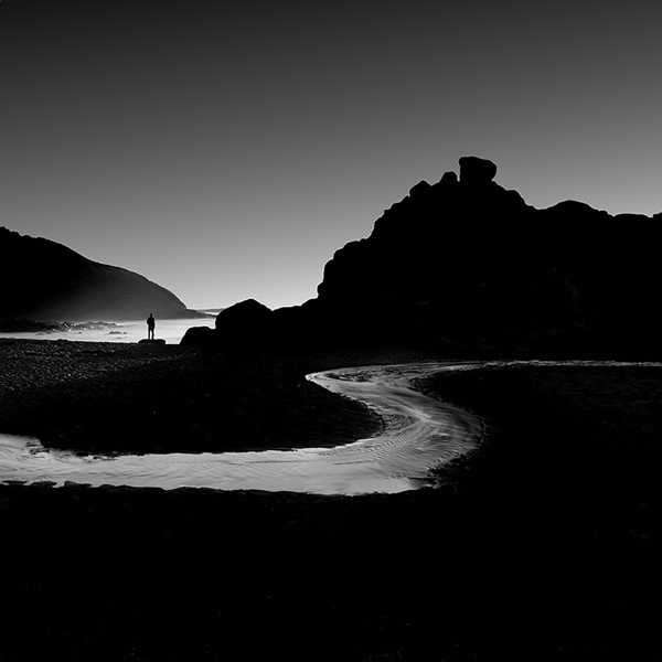 Черно белый пейзаж