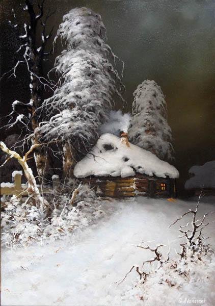 Клевер Юлий Юльевич зимний пейзаж