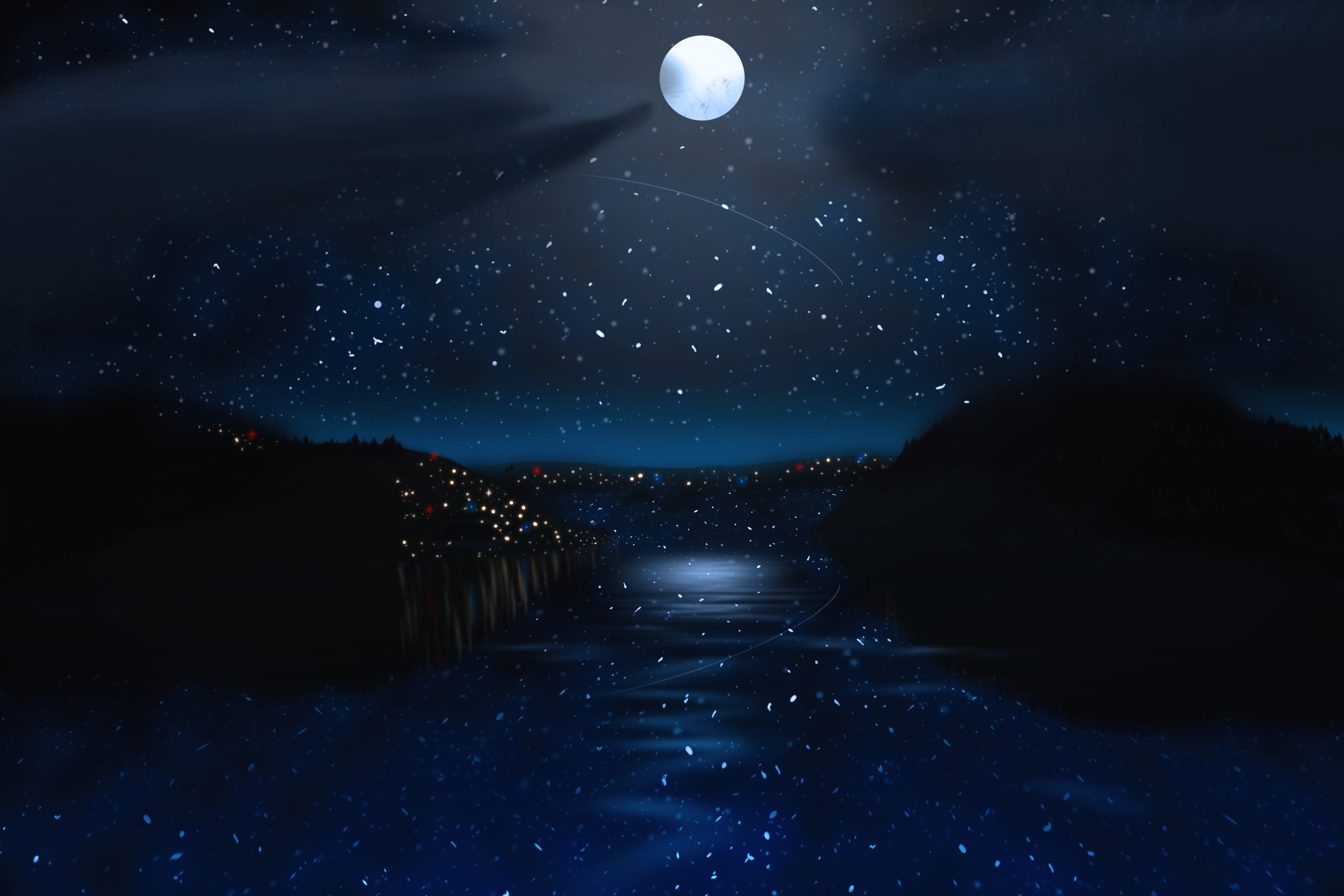 Ночной пейзаж. Ночное небо. Ночное небо со звездами. Небо ночью. Звездная свет черной