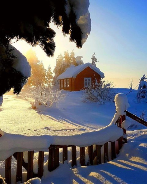 Деревня зимой