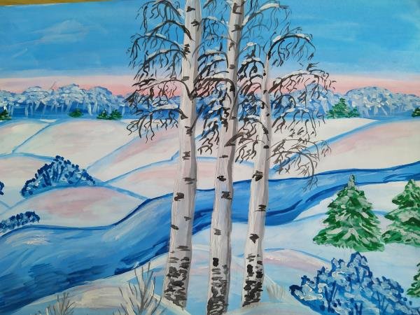 Зимний пейзаж в садик