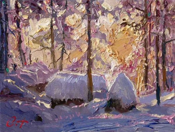 Пейзаж экспрессионизм мастихином