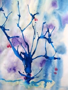 Дерево в технике кляксография