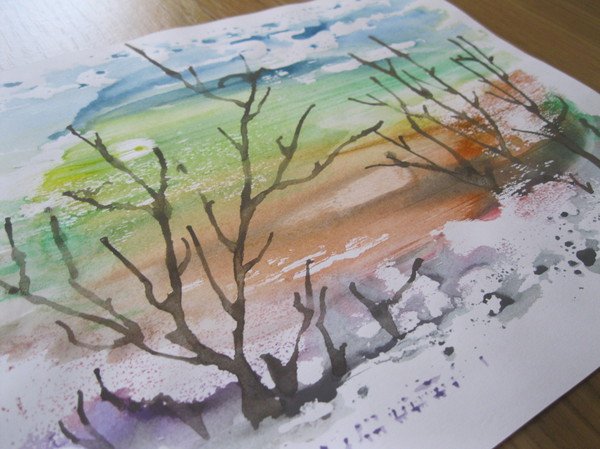 Кляксография дерево